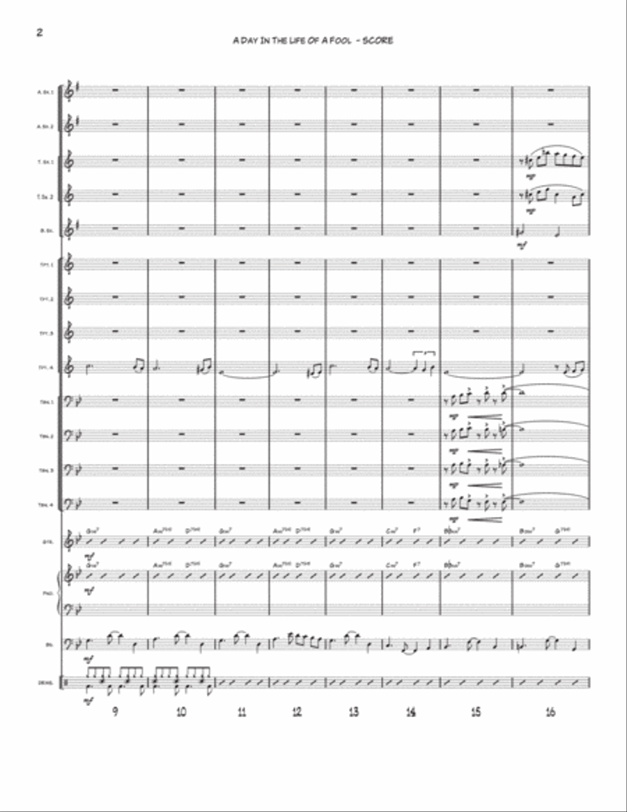 A Day In The Life Of A Fool (manha De Carnaval) Jazz Ensemble scores gallery preview page 2