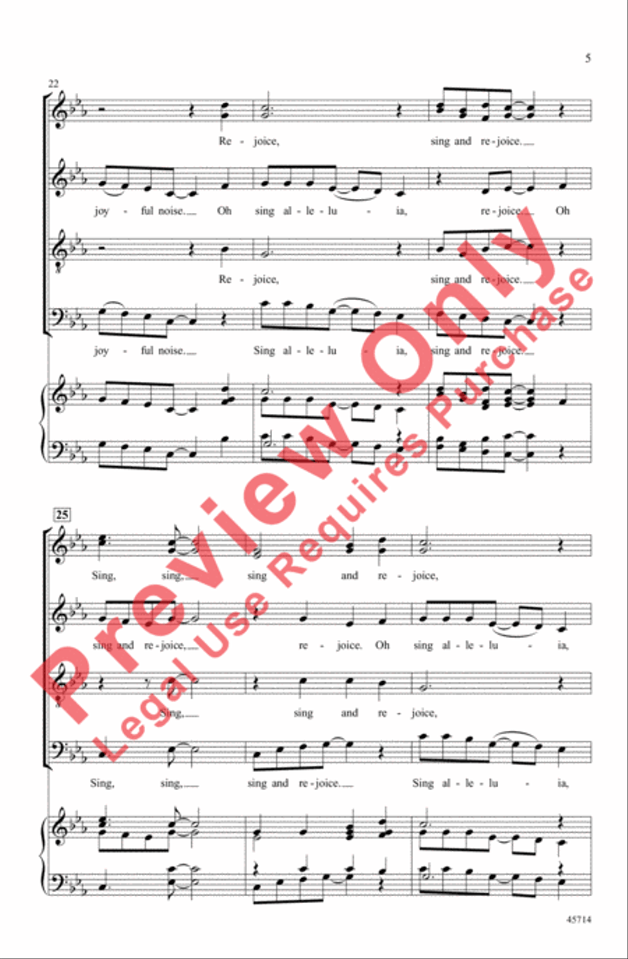 Sing and Rejoice! 4-Part scores gallery preview page 5