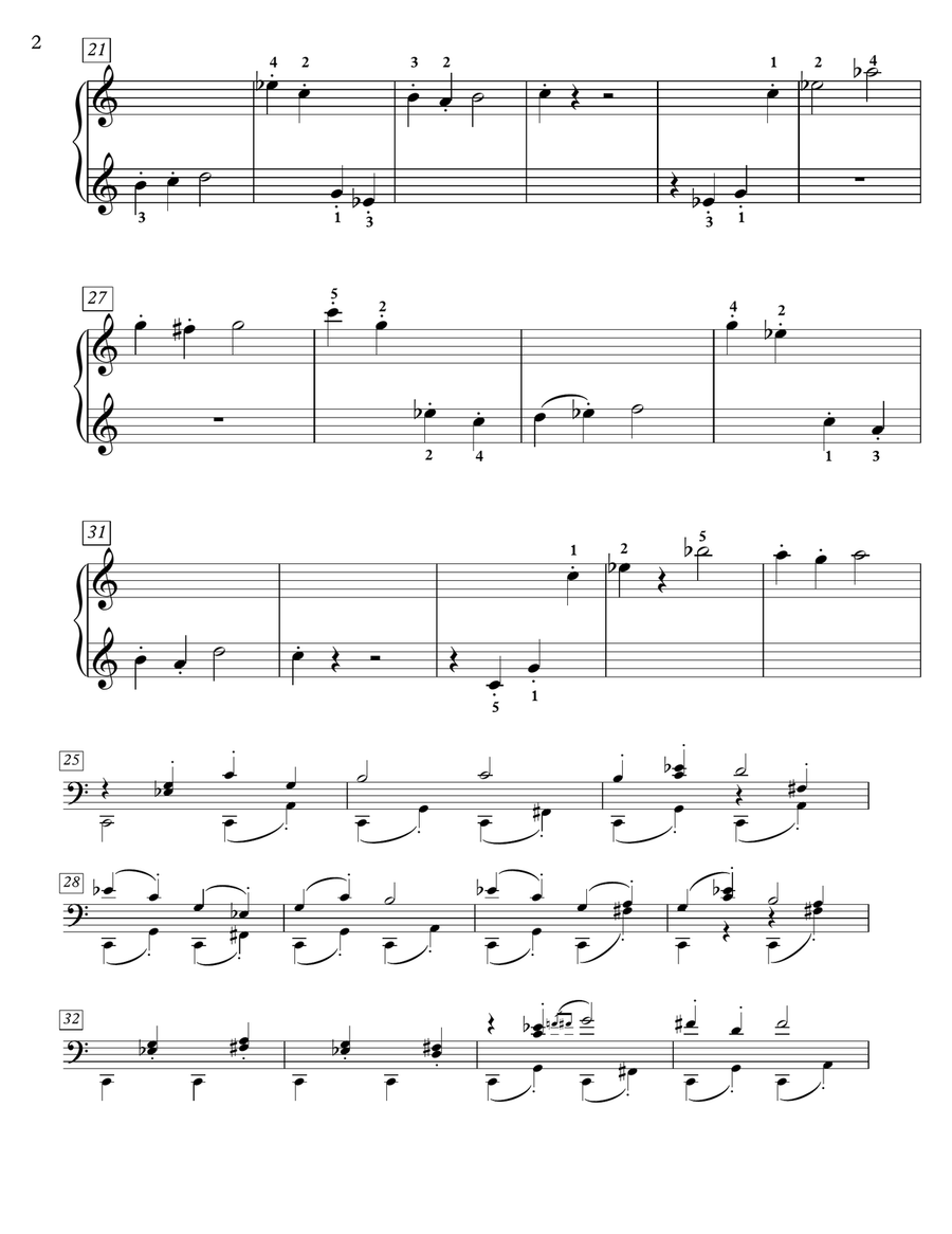Bonetrousle (from Undertale) Easy Piano scores gallery preview page 2
