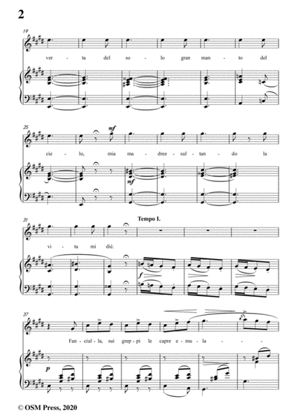 Donizetti-La Zingara,in c sharp minor,for Voice and Piano