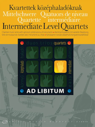 Book cover for Intermediate Level Quartets