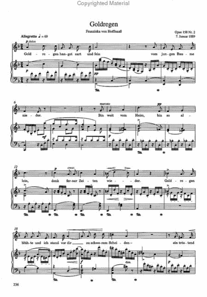Lieder fur Singstimme und Klavier (Gesamtausgabe, Bd. 15)