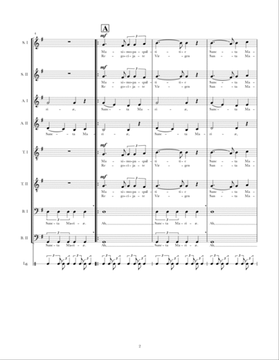 Ave Maria Náhuatl for mixed choir (SSAATTBB) SSAATTBB scores gallery preview page 2