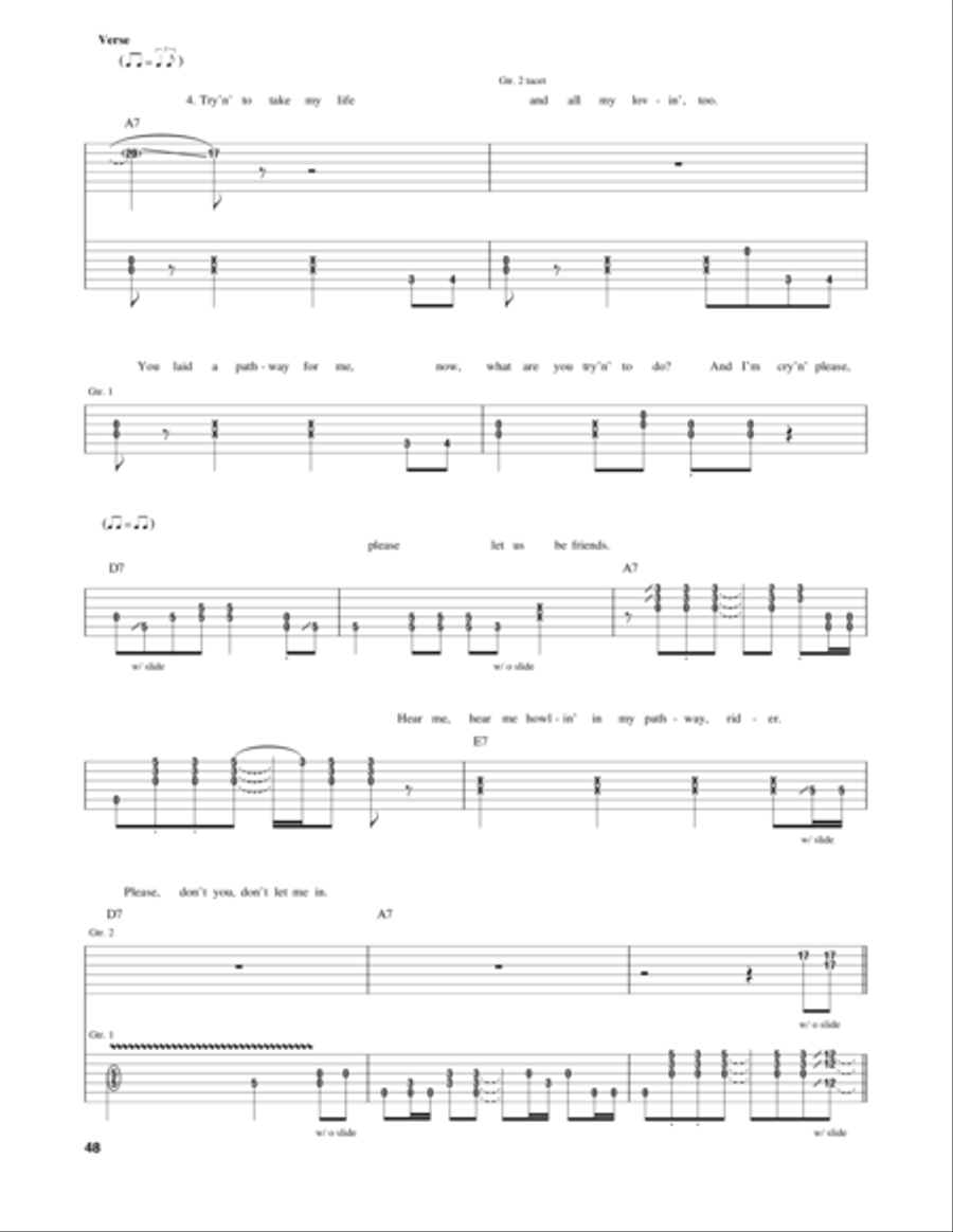 Stones In My Passway Electric Guitar scores gallery preview page 4