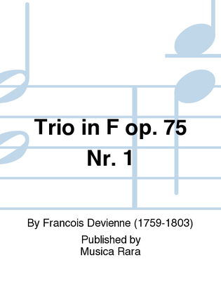 Book cover for Trio in F major Op. 75 No. 1