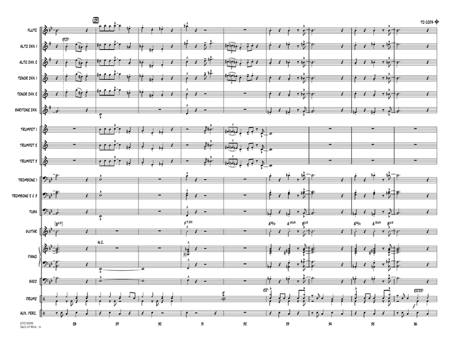 Sack of Woe - Conductor Score (Full Score) Jazz Ensemble scores gallery preview page 5