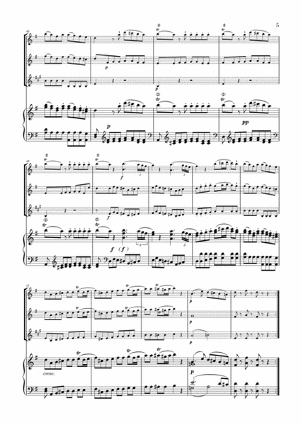 Eine Kleine Nachtmusik for Oboe, Violin, Bass Clarinet and Piano image number null