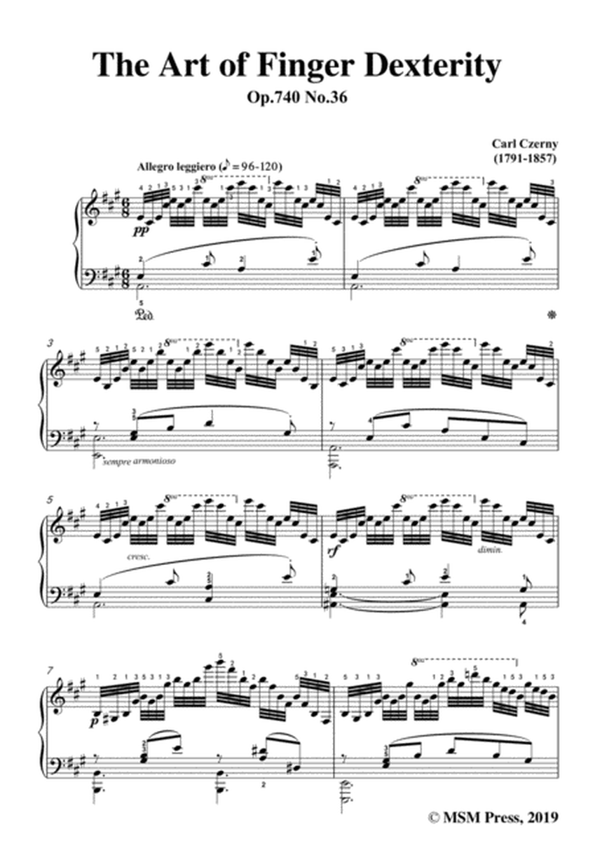 Czerny-The Art of Finger Dexterity,Op.740 No.36,for Piano image number null