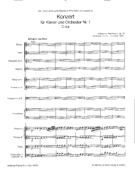 Piano Concerto No. 1 in C major Op. 15