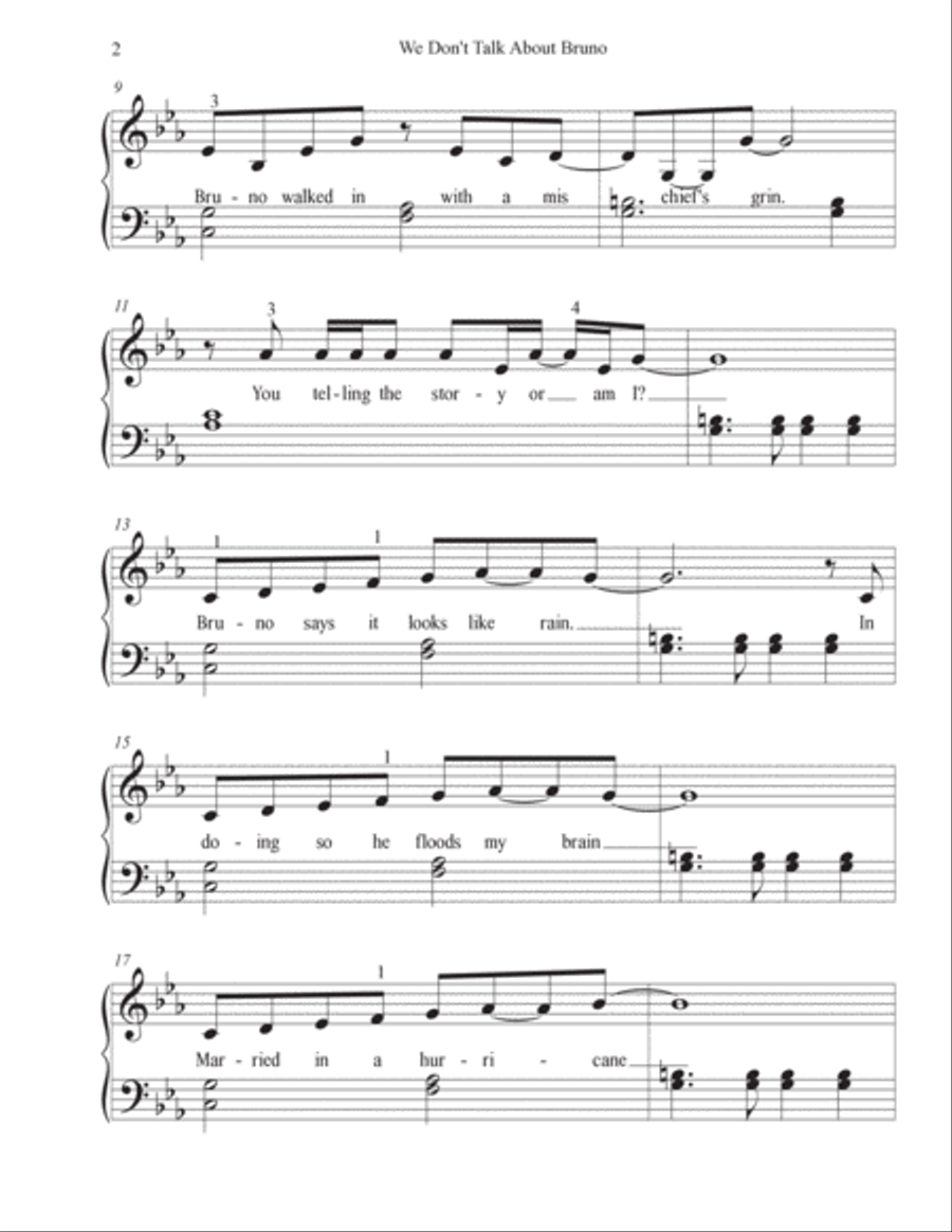 We Don't Talk About Bruno Piano Solo scores gallery preview page 3