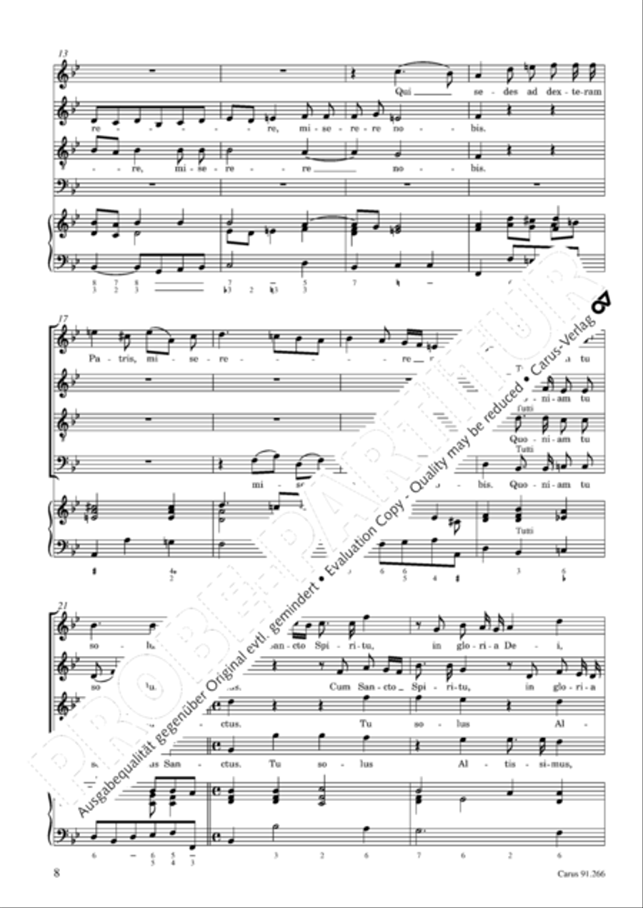 Missa Sancti Jacobi in B Missa Sancti Jacobi in B 4-Part scores gallery preview page 9