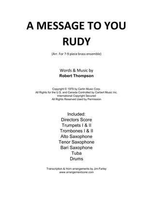 A Message To You Rudy