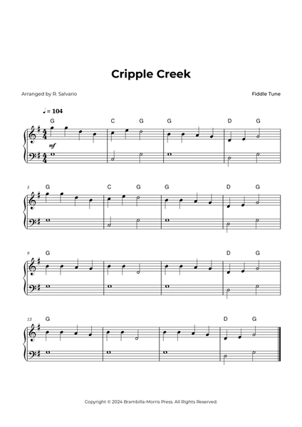 Cripple Creek - Easy Piano (Beginner) image number null