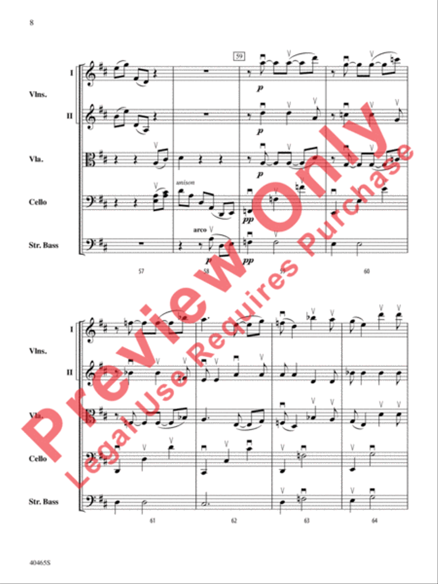 Passacaglia for Strings String Orchestra scores gallery preview page 9