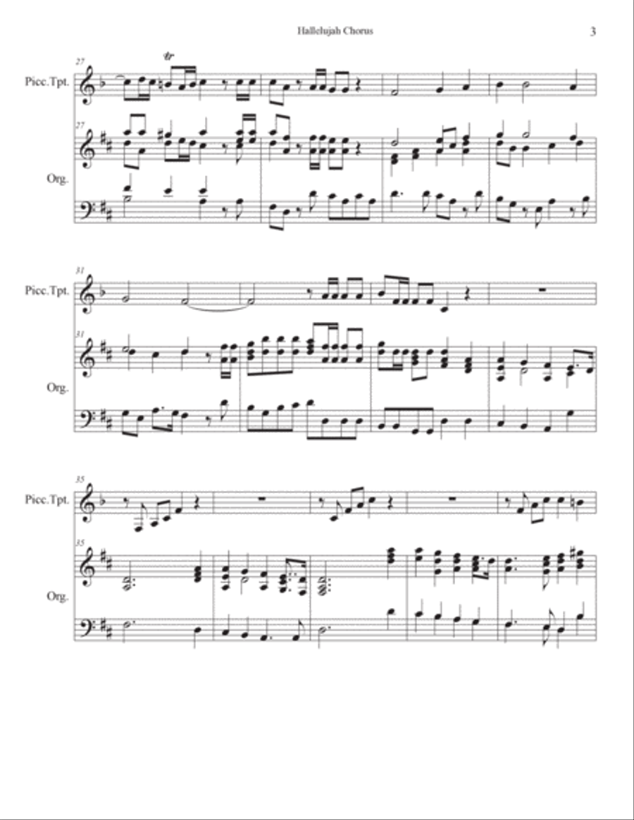 Hallelujah Chorus from "The Messiah" for Solo Trumpet & Organ image number null