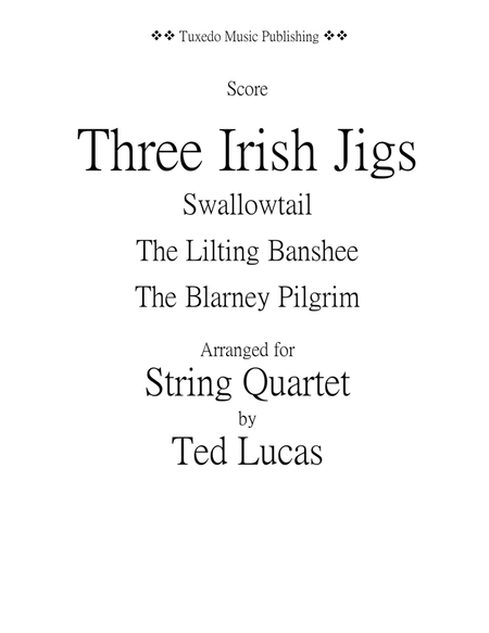 Three Irish Jigs - SCORE and PARTS - Swallowtail, The Lilting Banshee, The Blarney Pilgrim image number null