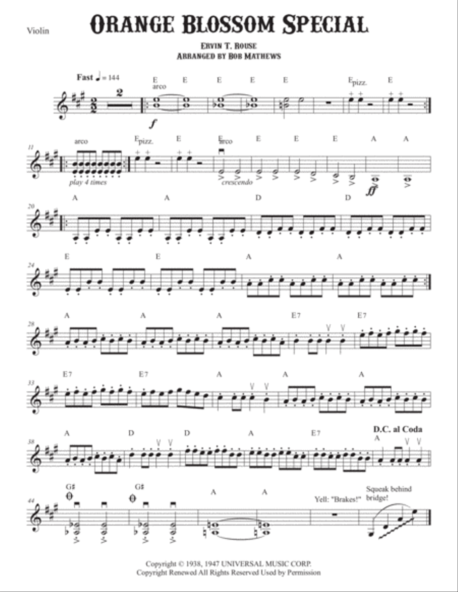 Orange Blossom Special Violin Solo scores gallery preview page 2