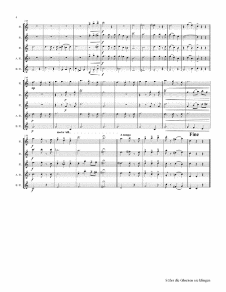 Süßer die Glocken nie klingen - German Christmas Song - Flute Quintet