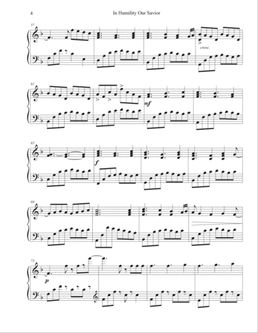 In Humility Our Savior In Humility Our Savior Piano Solo scores gallery preview page 4