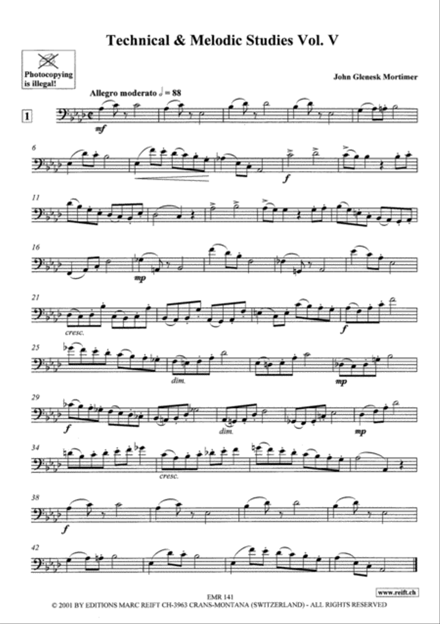 Technical & Melodic Studies Vol. 5 Trombone scores gallery preview page 3