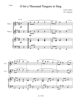 Book cover for O for a Thousand Tongues to Sing (Flute Duet with Piano)