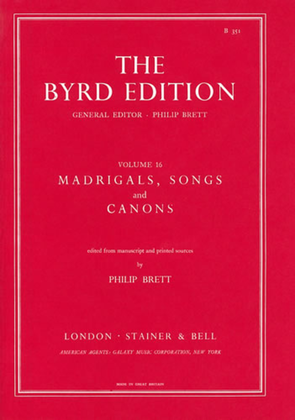 Book cover for Madrigals, Songs and Canons