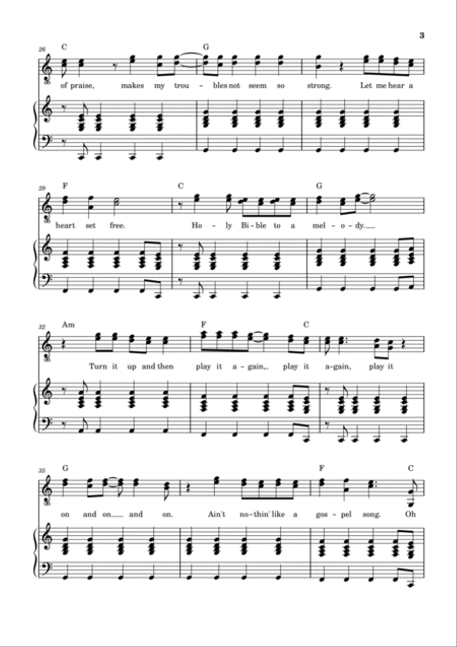 Gospel Song Voice scores gallery preview page 4