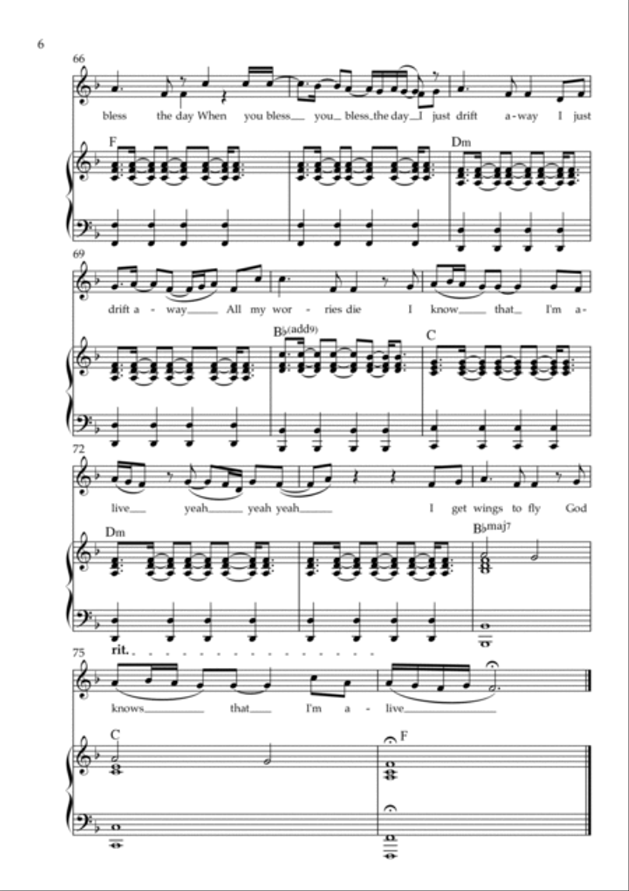 I'm Alive I'm Alive Voice scores gallery preview page 6