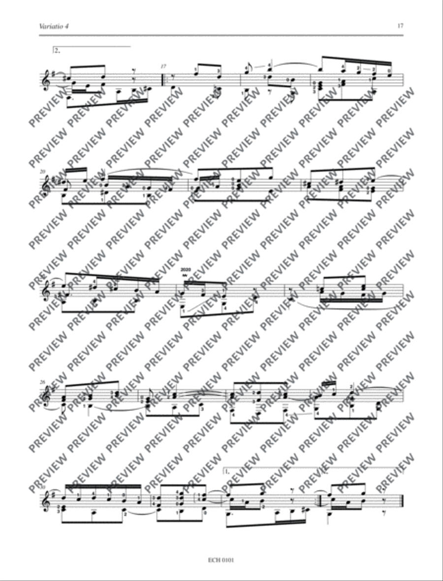 Goldberg Variations Classical Guitar scores gallery preview page 18