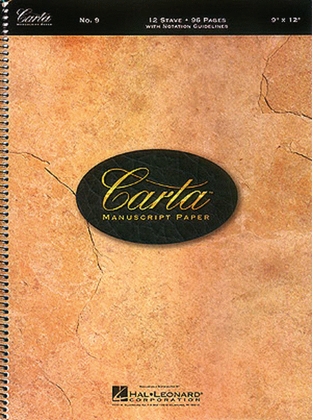 Book cover for Carta Manuscript Paper No. 9 – Basic