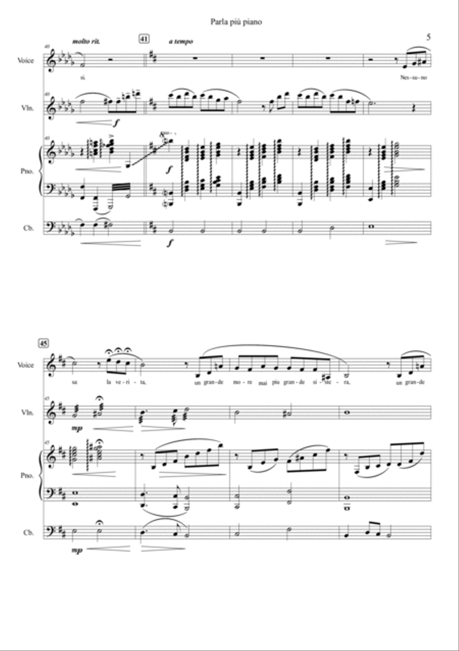 Parla Piu Piano Parla Piu Piano Double Bass scores gallery preview page 5