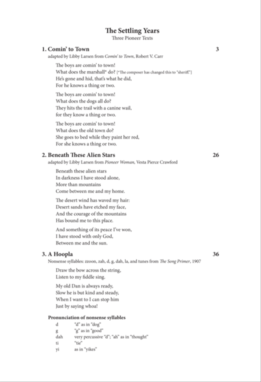 The Settling Years 4-Part scores gallery preview page 2