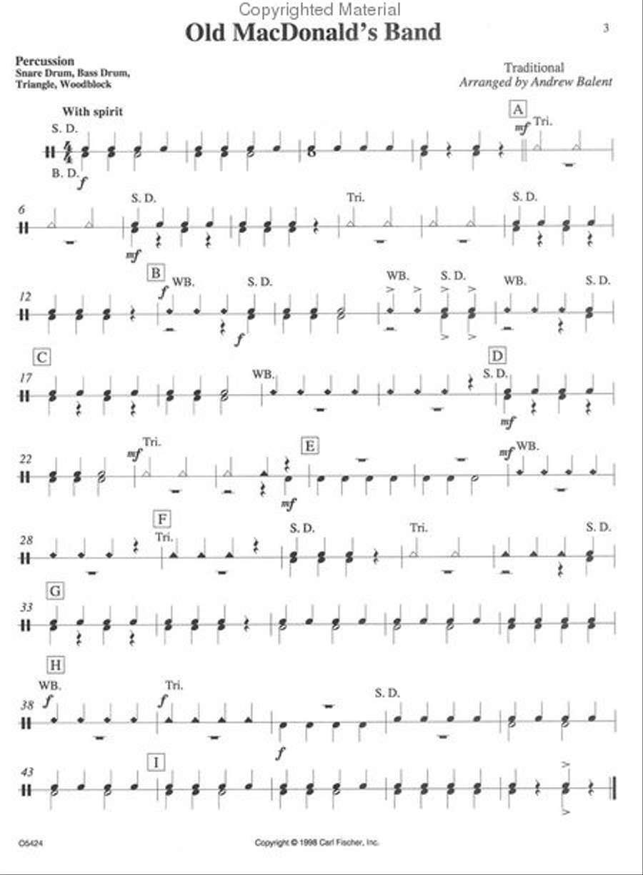 First Concert Folio - Pieces for Grade 1 Bands Concert Band Methods scores gallery preview page 2