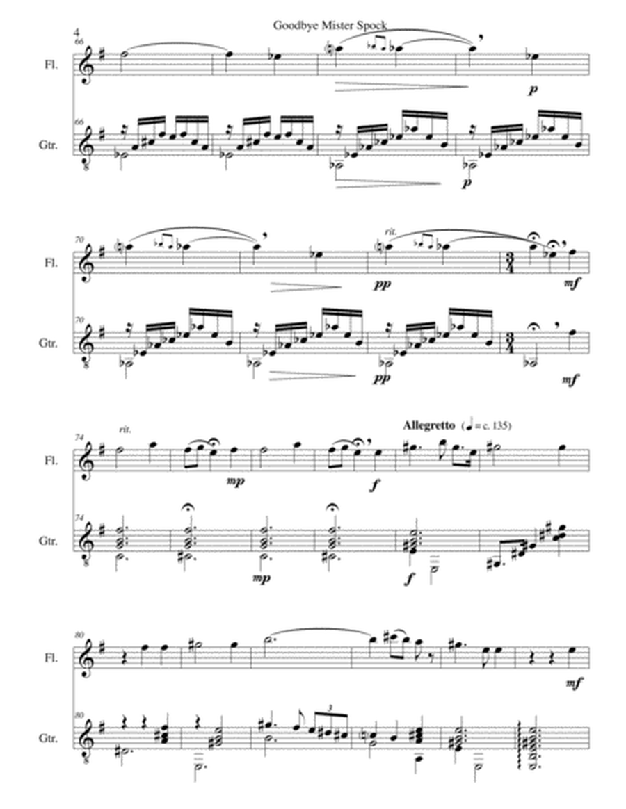 Goodbye Mister Spock for flute and guitar image number null