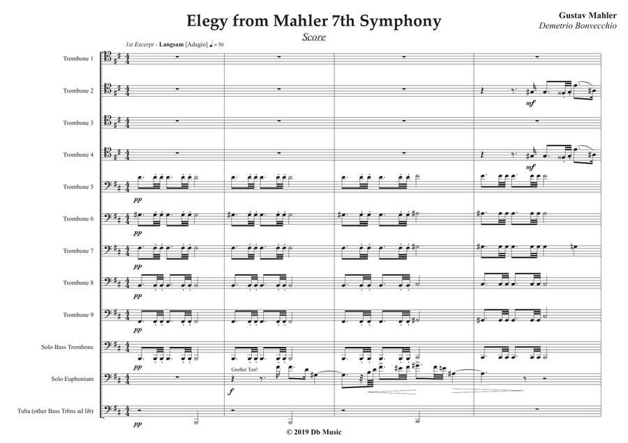 Elegy from Mahler 7th Symphony Baritone Horn TC scores gallery preview page 2