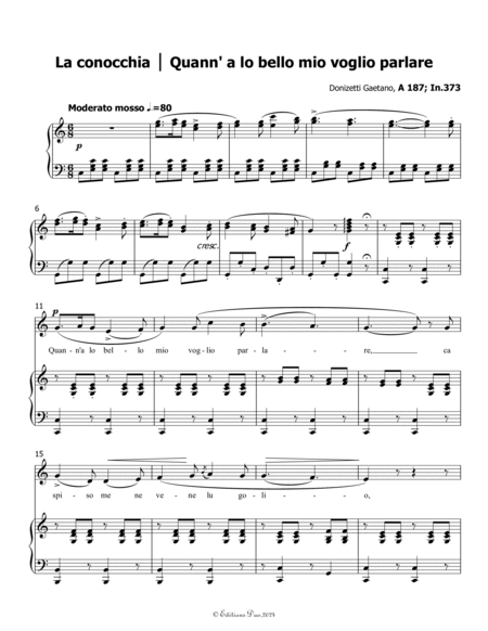 La conocchia, by Donizetti, in C Major