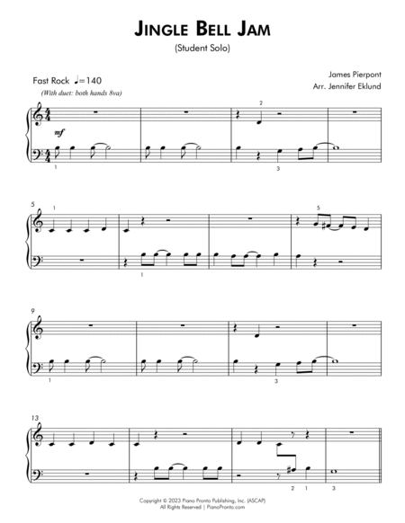 Jingle Bell Jam (Beginner Solo with Teacher Duet) image number null