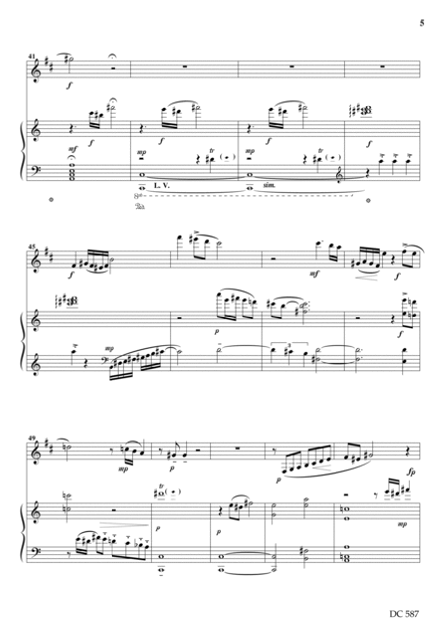Three Moods - for clarinet (or saxophone) and piano Woodwind Duet scores gallery preview page 5