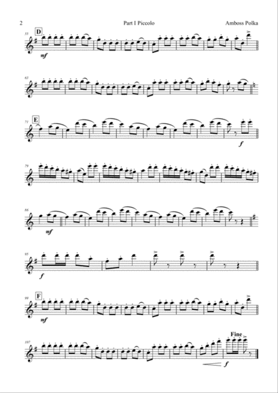 Amboss-Polka - German Polka - Oktoberfest - Flute Trio Flute Trio scores gallery preview page 6