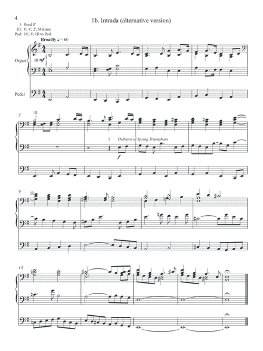 Variations on Outburst of Spring Triumphant (A Theme of Ludwig Diehn) Organ Solo scores gallery preview page 3