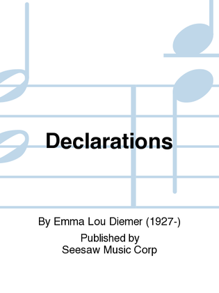 Book cover for Declarations
