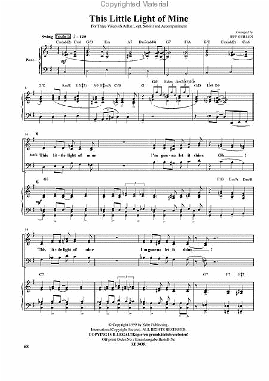 This Little Light Of Mine 3-Part scores gallery preview page 2