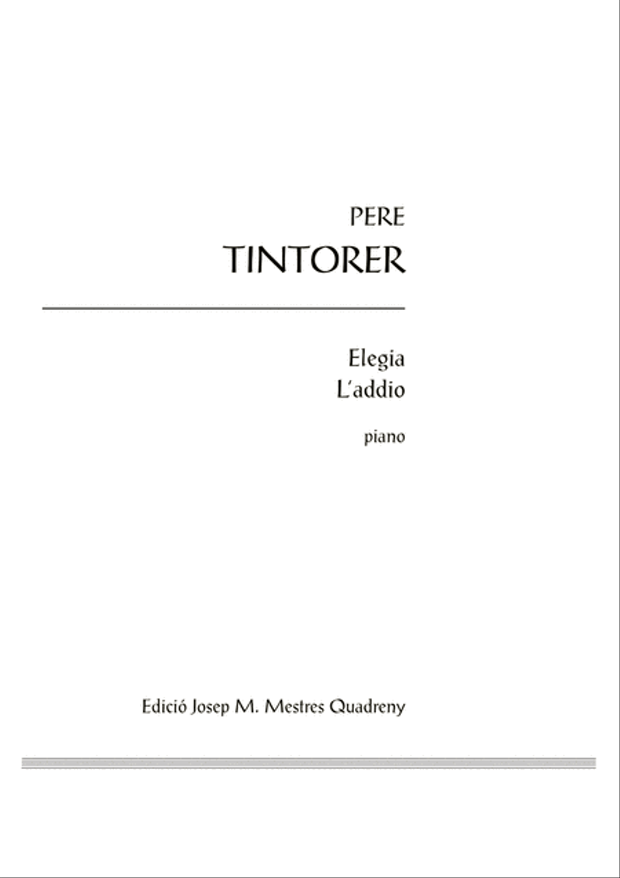 Elegia. L'addio Piano Solo scores gallery preview page 3