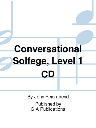 Book cover for Conversational Solfege, Level 1 CD