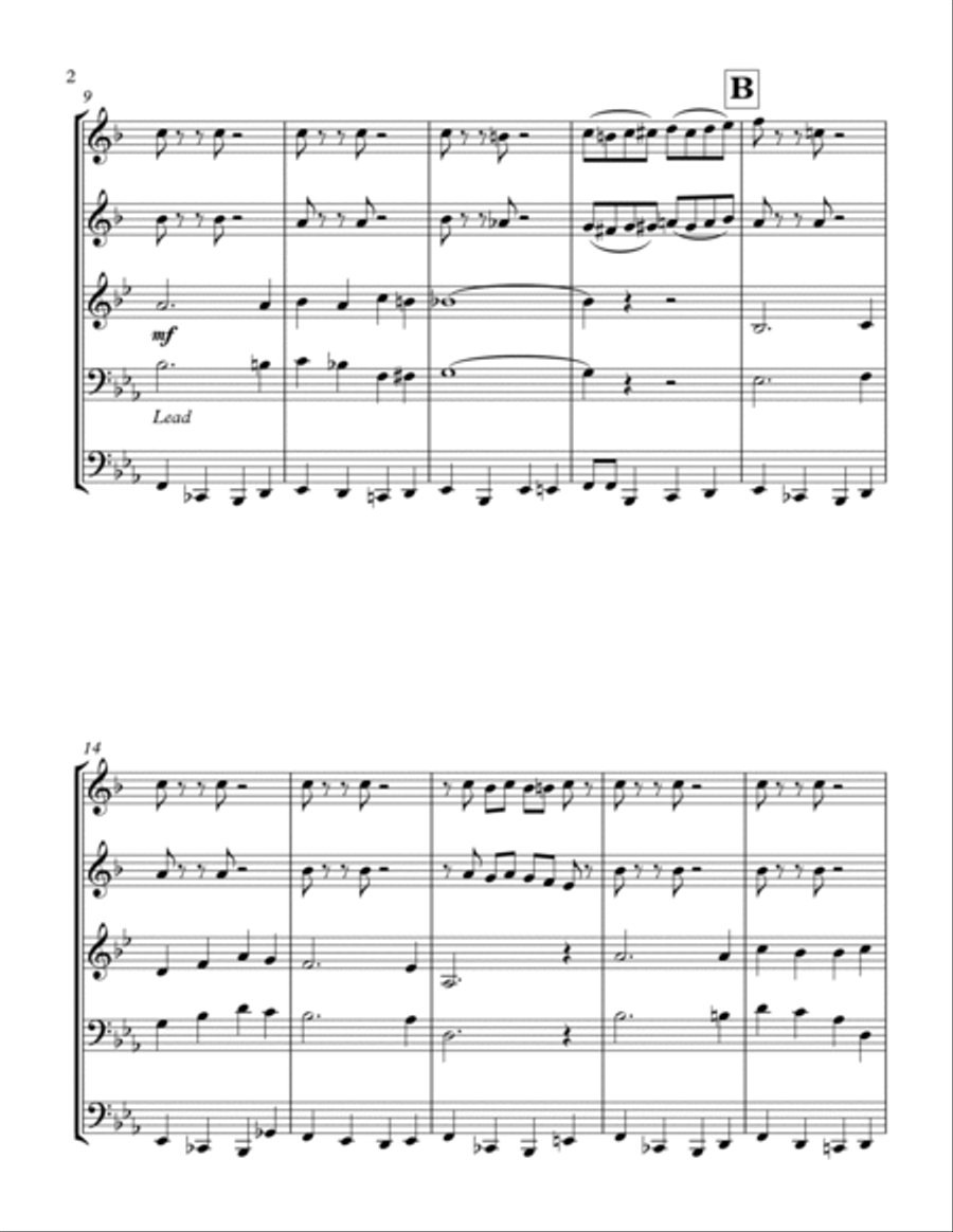 Play a Simple Melody Brass Ensemble scores gallery preview page 2