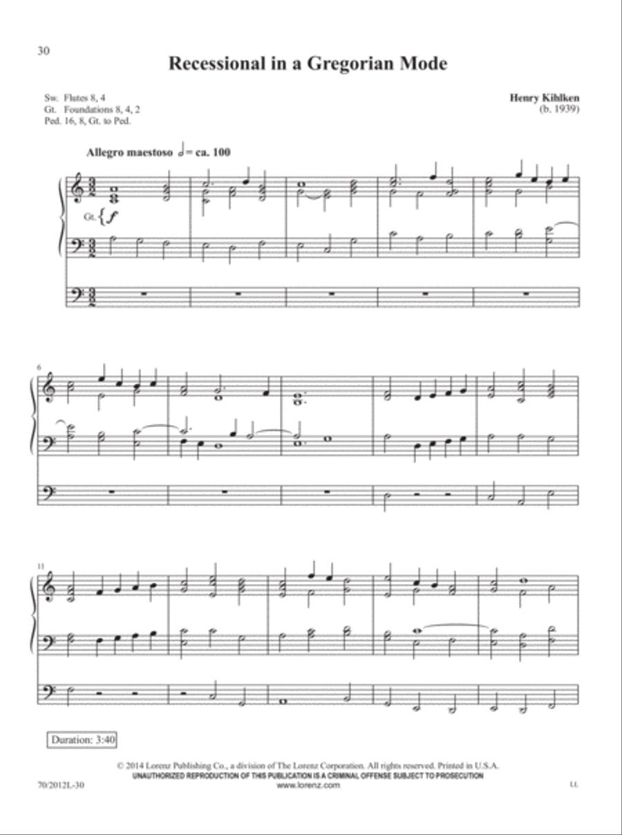 Music for Exultation and Reflection Organ Solo scores gallery preview page 12