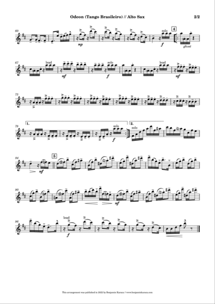 Odeon (Tango Brasileiro) Woodwind Trio scores gallery preview page 4
