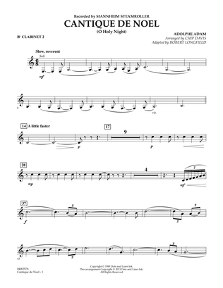 Cantique de Noel (O Holy Night) - Bb Clarinet 2