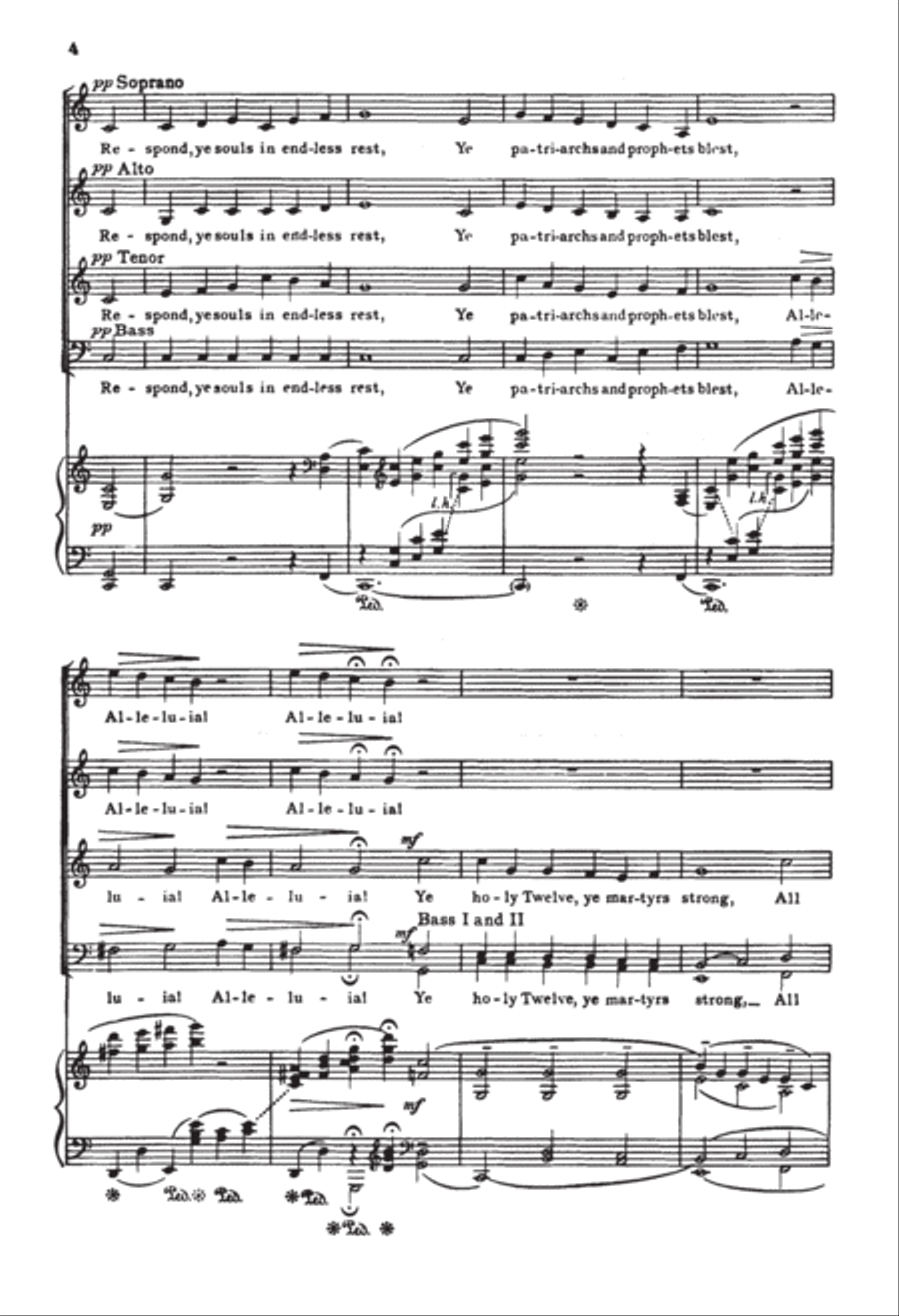 Ye Watchers and Ye Holy Ones 4-Part scores gallery preview page 4