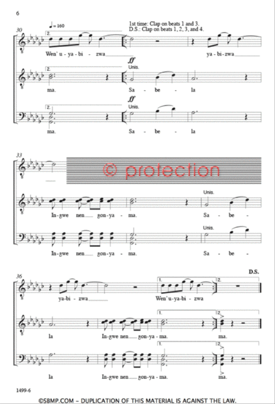 San'Bonani/Namhla Kudibene - TTBB a cappella Octavo TTBB scores gallery preview page 5